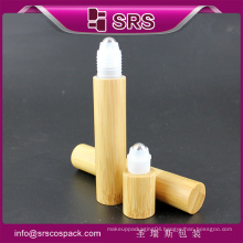 15ml high quality and elegant roll on bottle with steel ball ,bamboo medical roller bottle